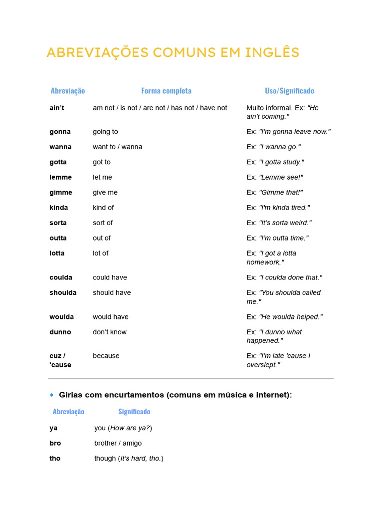 about em inglês abreviação
