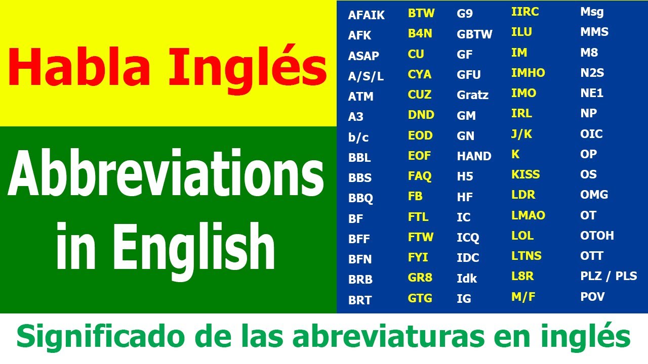 abreviações internet inglês