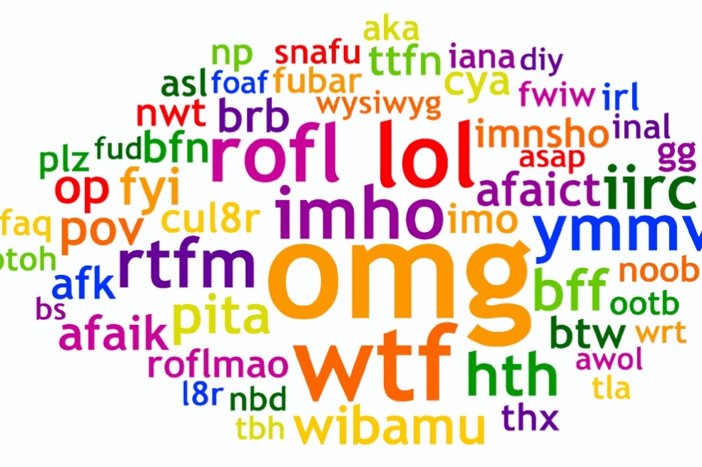 reduções de palavras em inglês