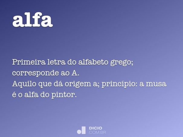 alpha significado