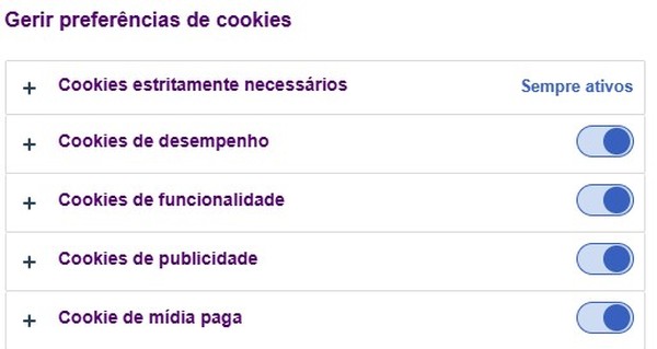 ativar cookies