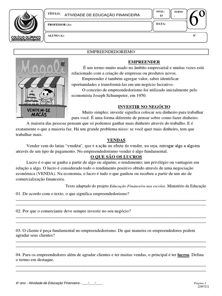jogos de empreendedorismo para imprimir