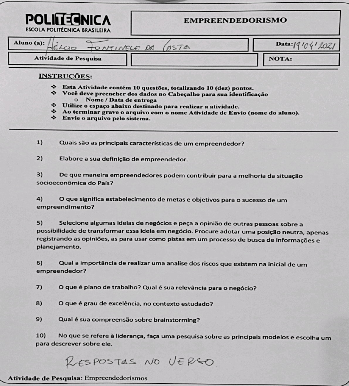 planos de aula sobre empreendedorismo para imprimir