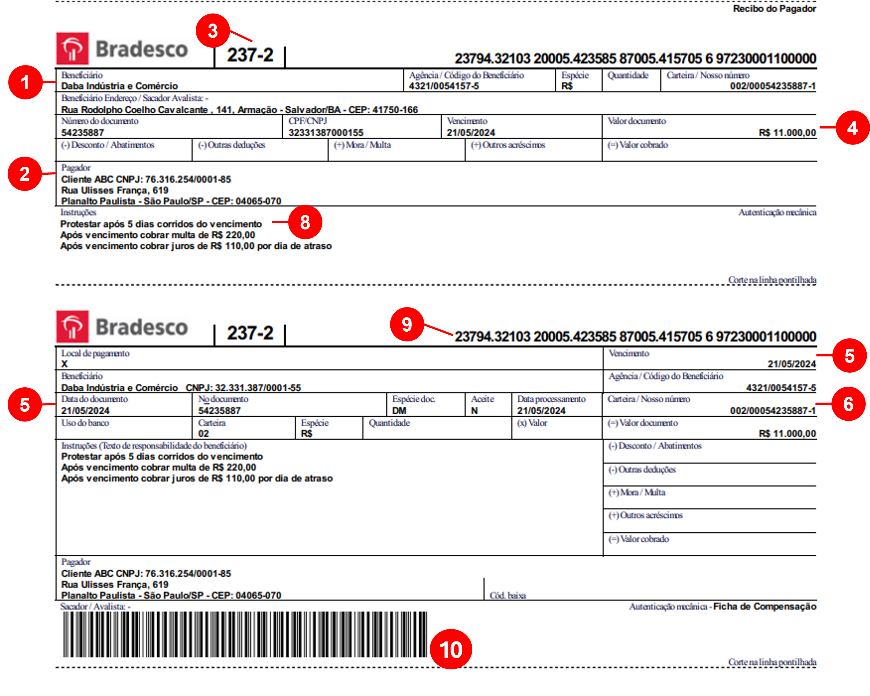 boleto registrado