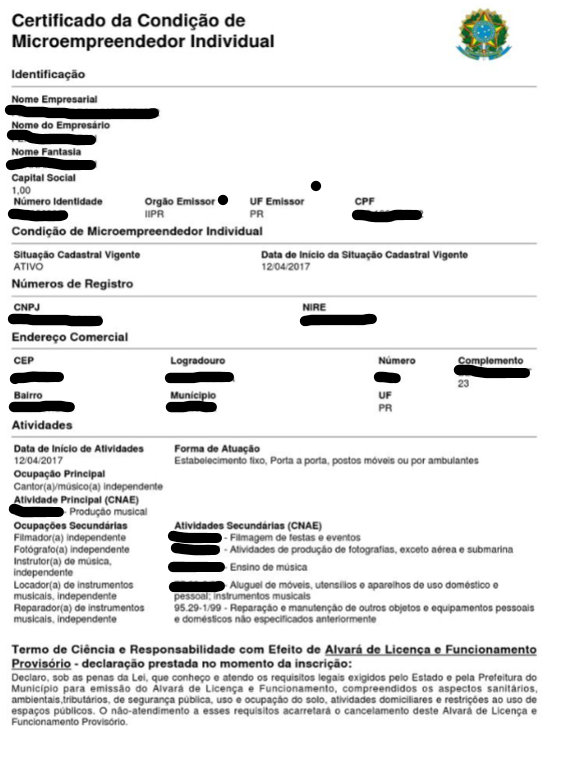 Emitir certificado MEI