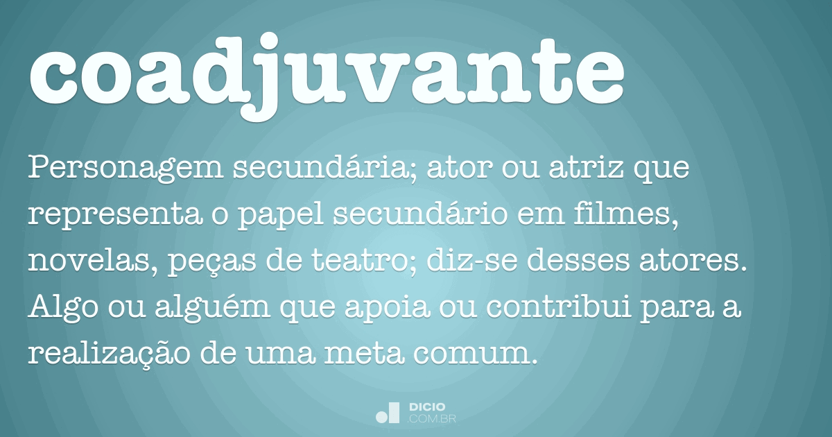 coadjuvante significado