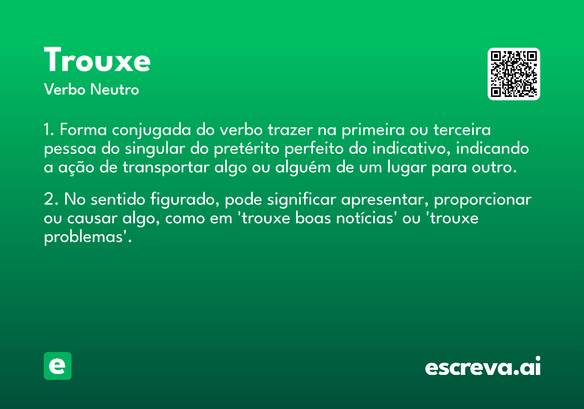 erros comuns ao escrever trouxe
