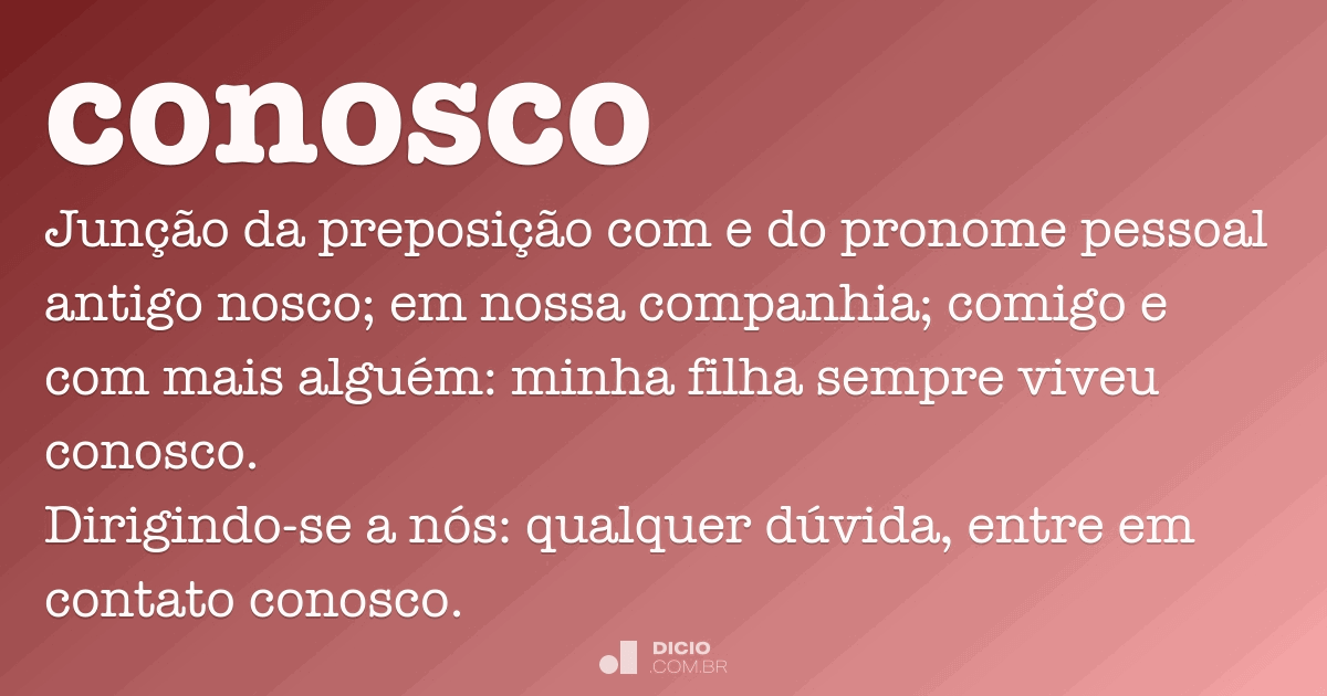 conosco significado