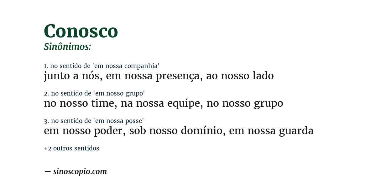 exemplos de frases com conosco