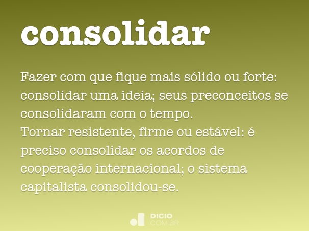 consolidar significado