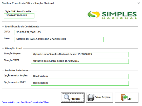 consulta optante do simples nacional