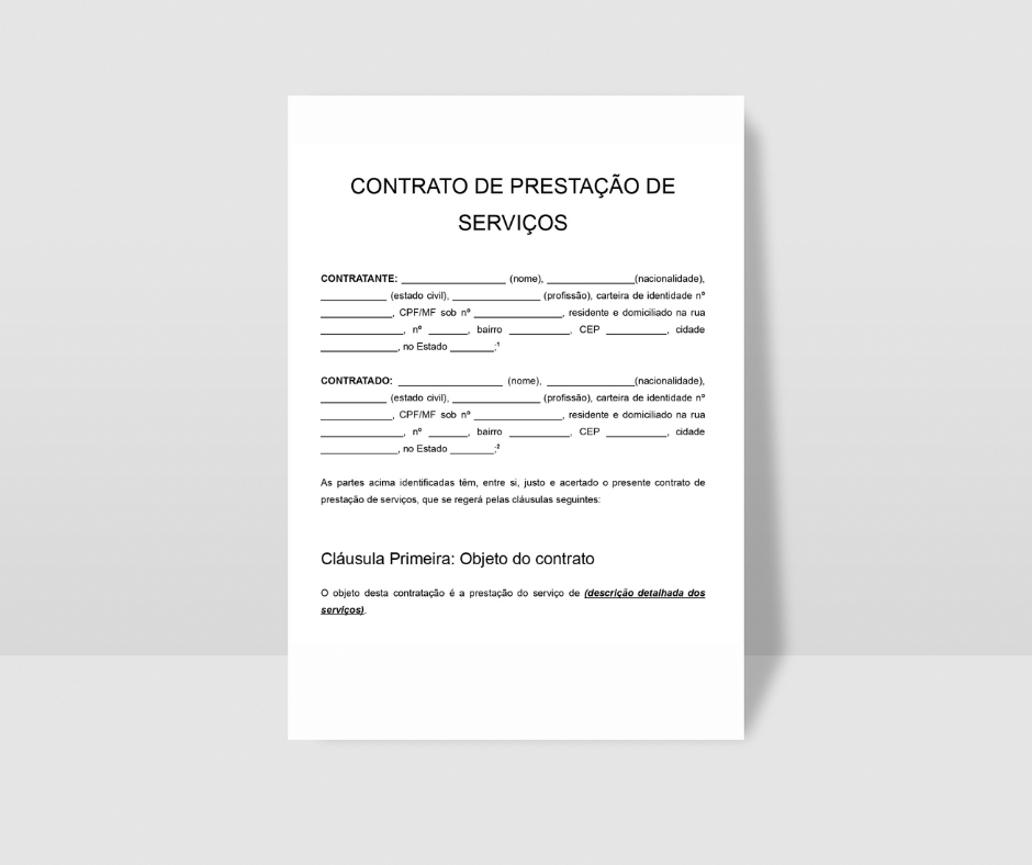 contrato de prestação de serviços mei