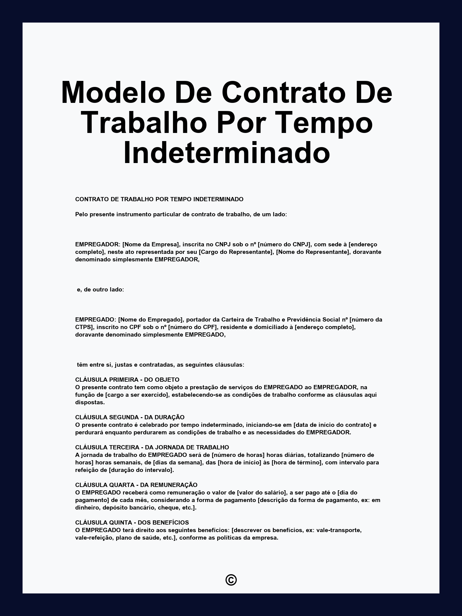 contrato de trabalho