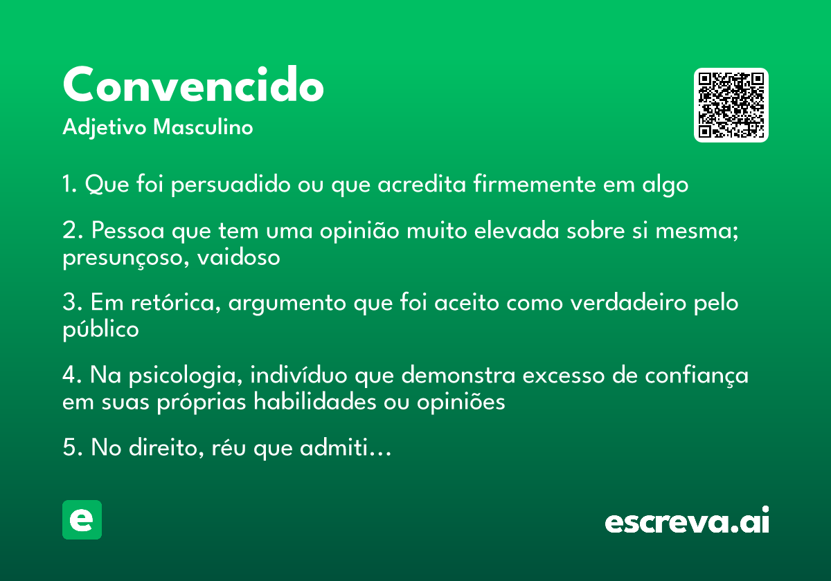 convencido significado