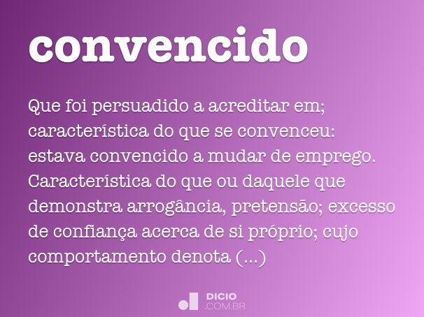 exemplos de como usar convencido