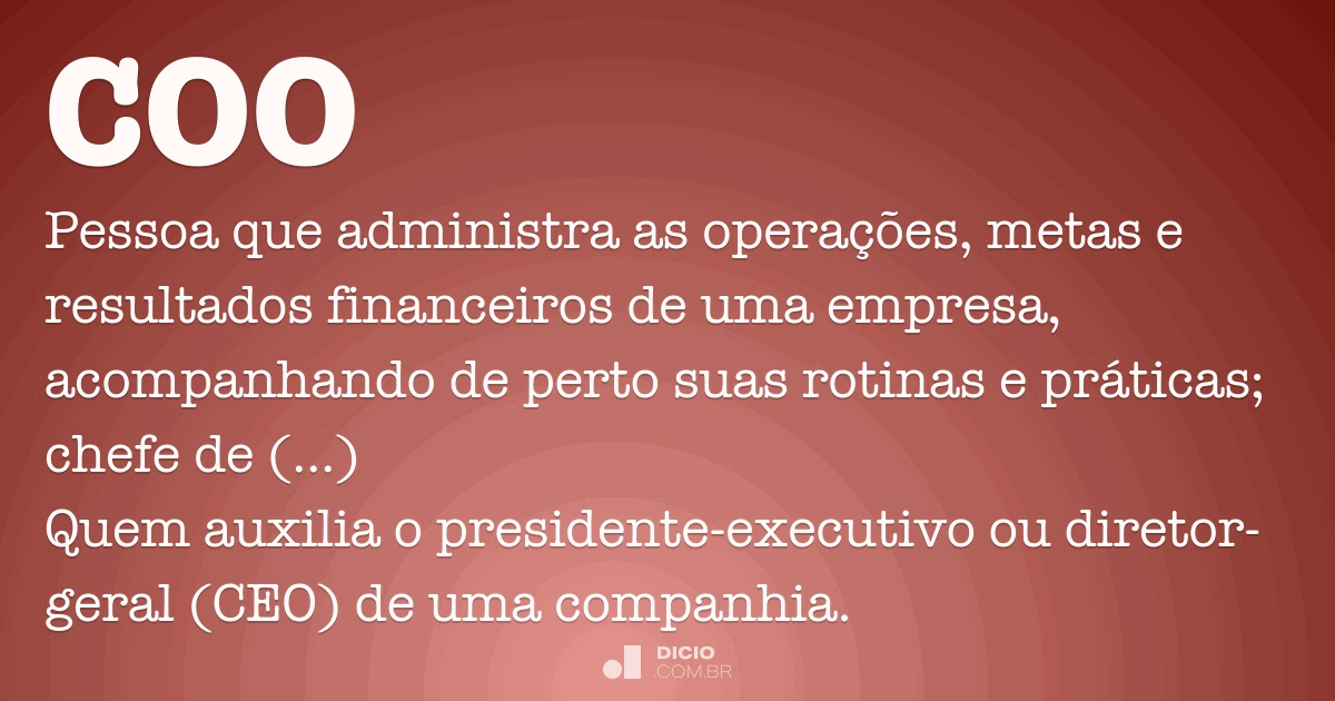 o que faz um COO
