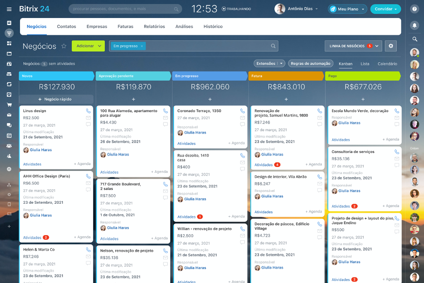 CRM gratuito para pequenas empresas