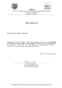 declaração de afiliação transparência