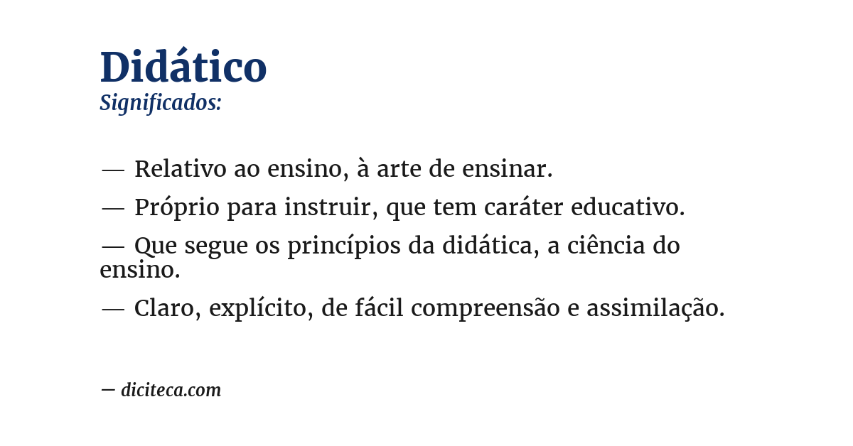 didático significado