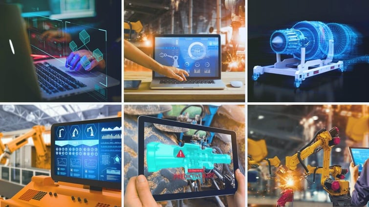 melhores exemplos digital twin industria
