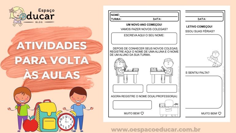 dinâmica para o primeiro dia de aula
