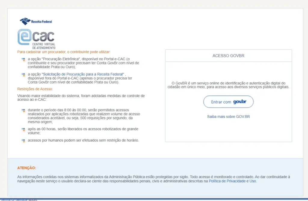 e-CAC vs portal e-serviços receita federal