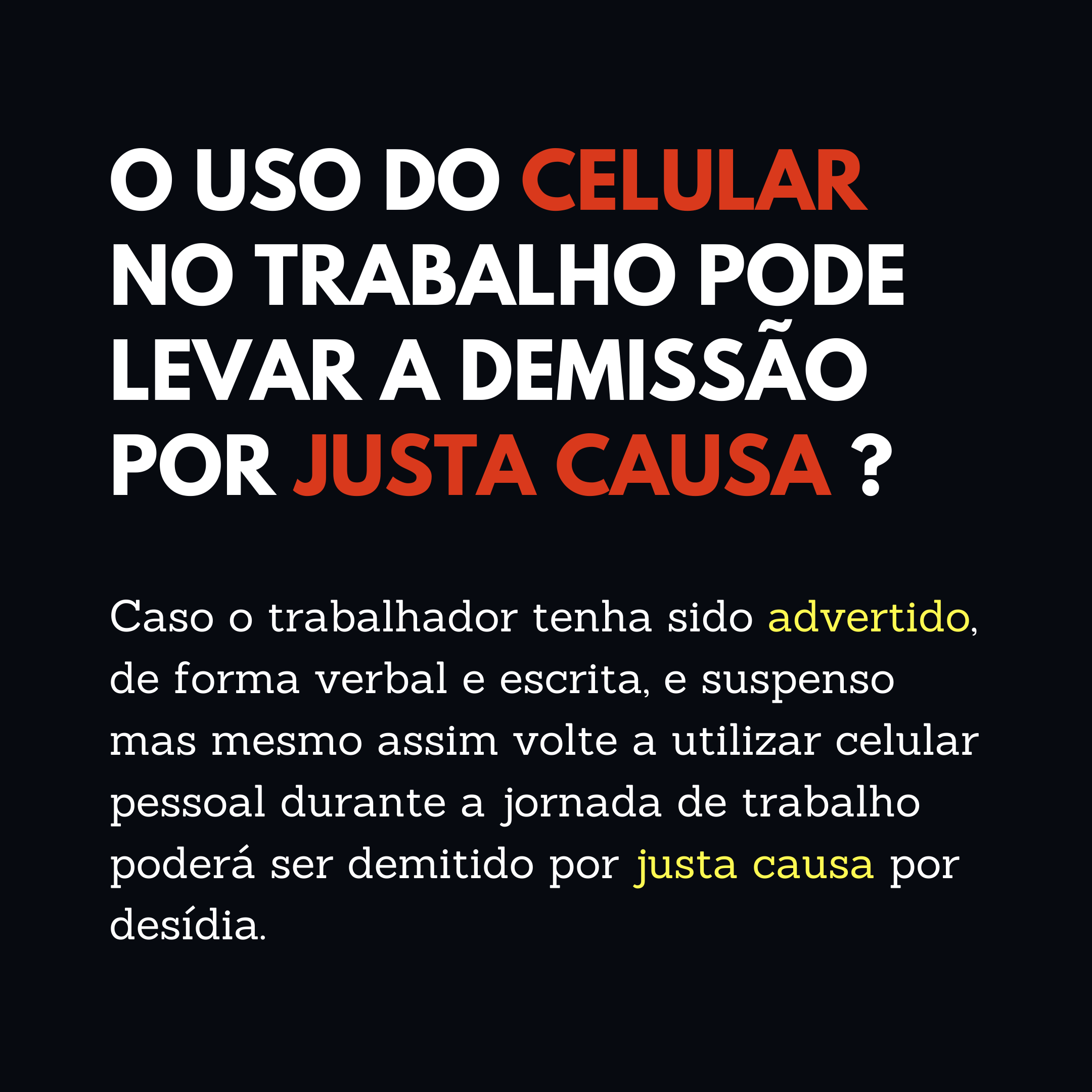 uso de celular no trabalho é permitido?