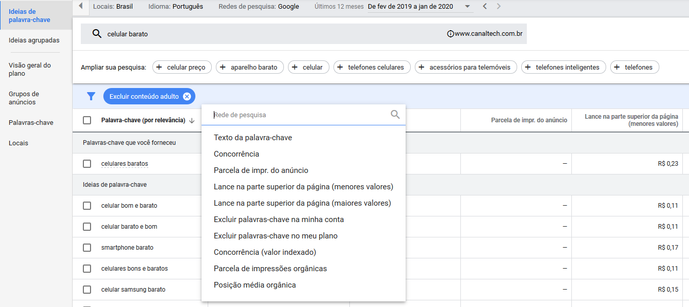 Como Descobrir Novas Palavras-Chave com o Google Keyword Planner