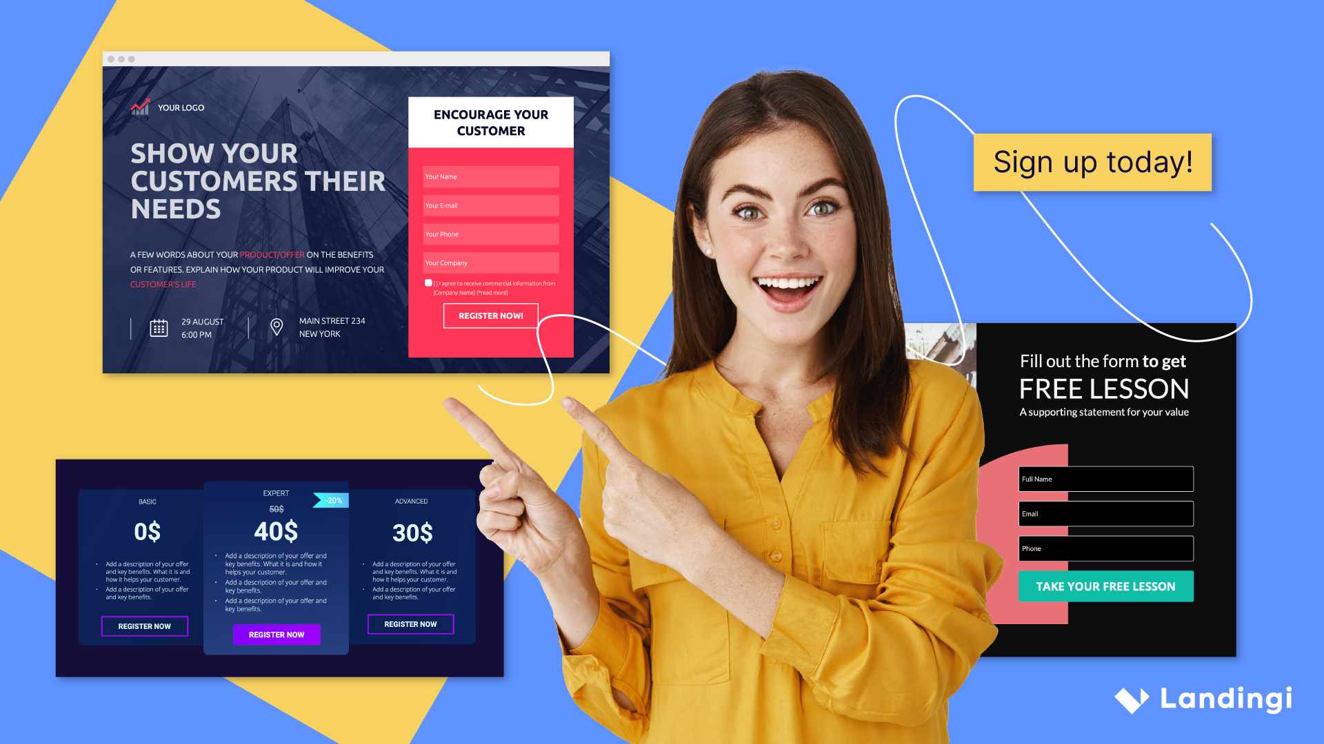 exemplos de landing page