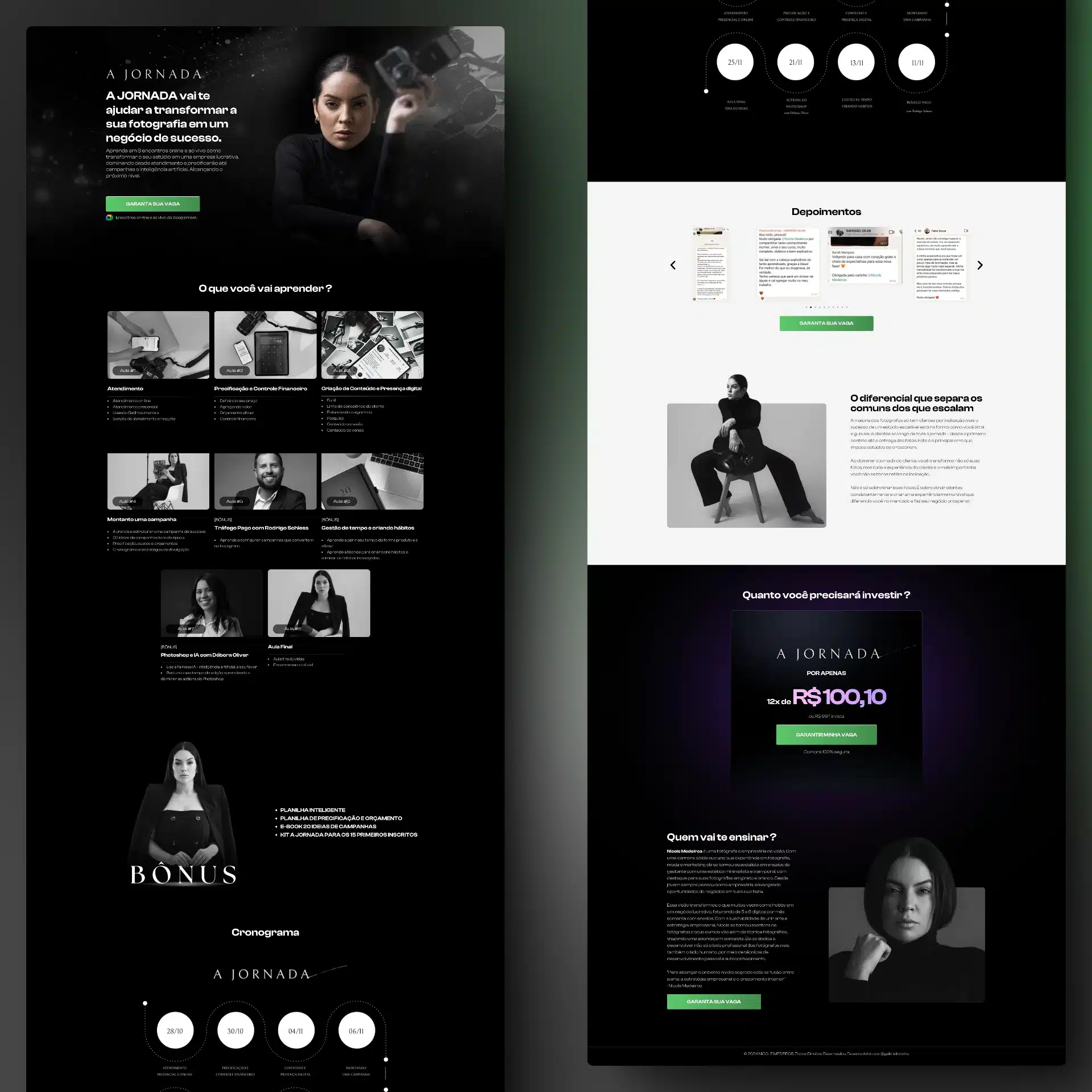 tipos de landing page