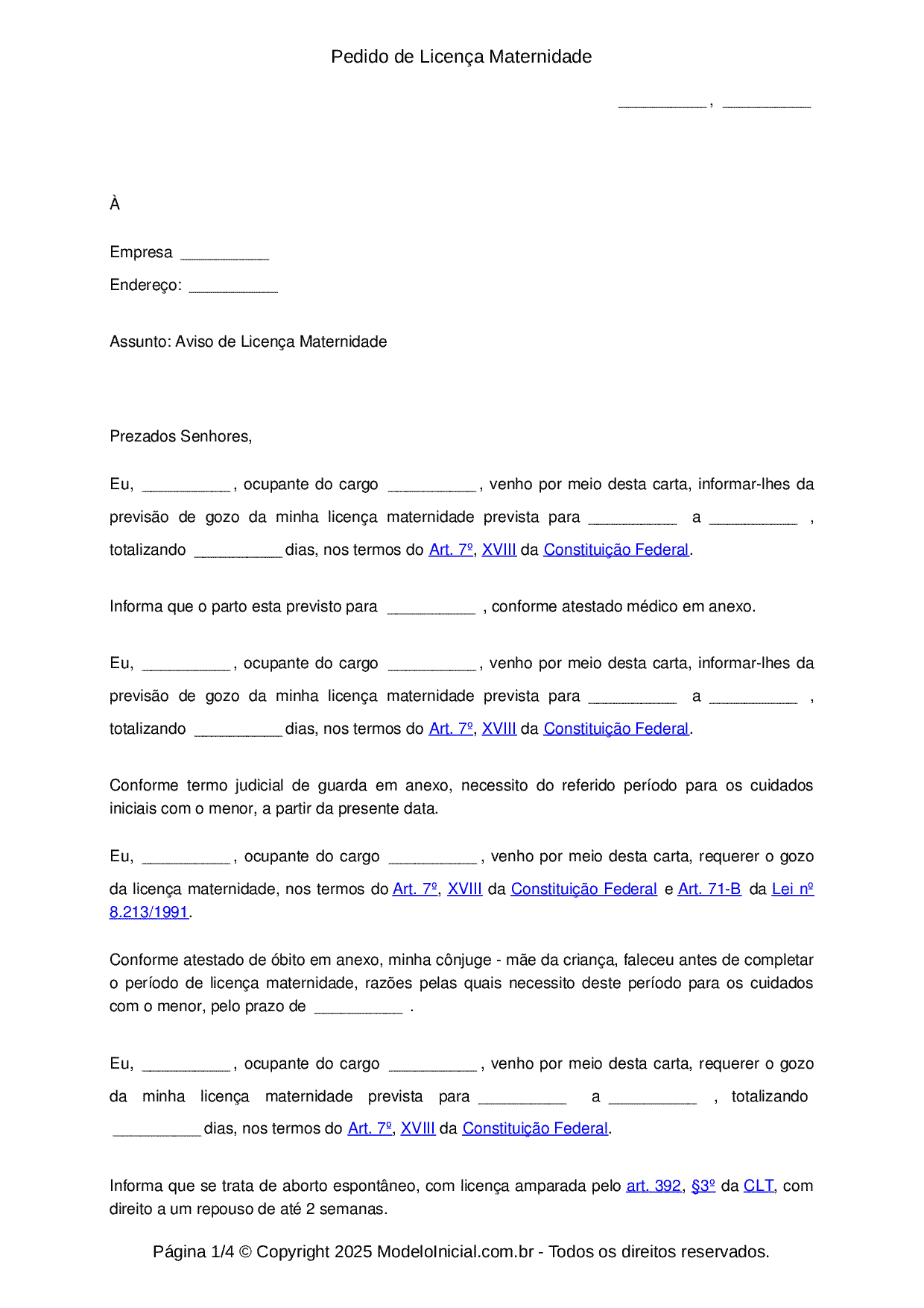 licença maternidade SP