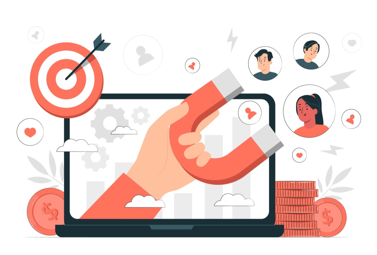 marketing de conteúdo ou eventos para captar clientes