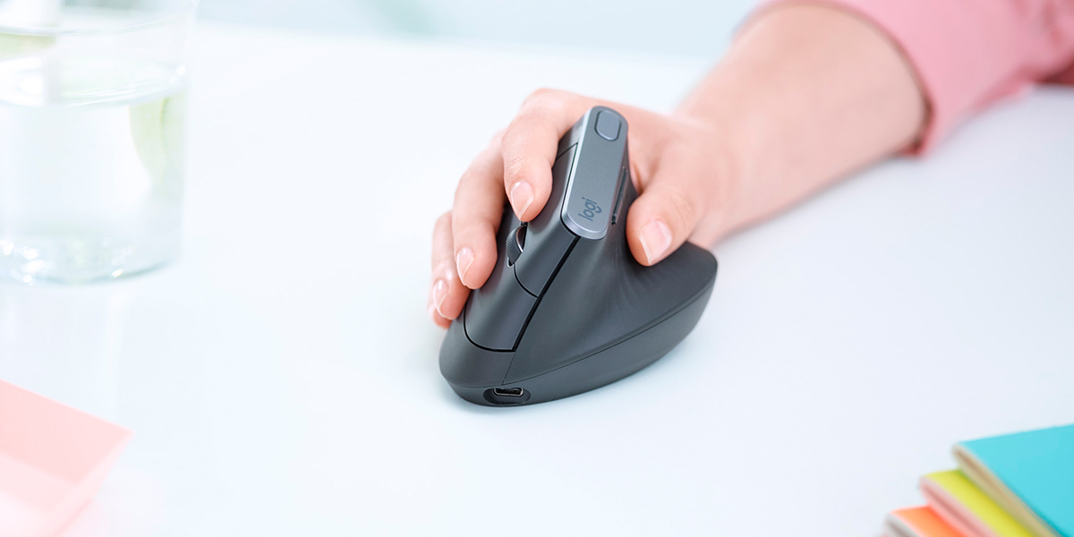 Mouse vertical ergonômico para evitar tendinite