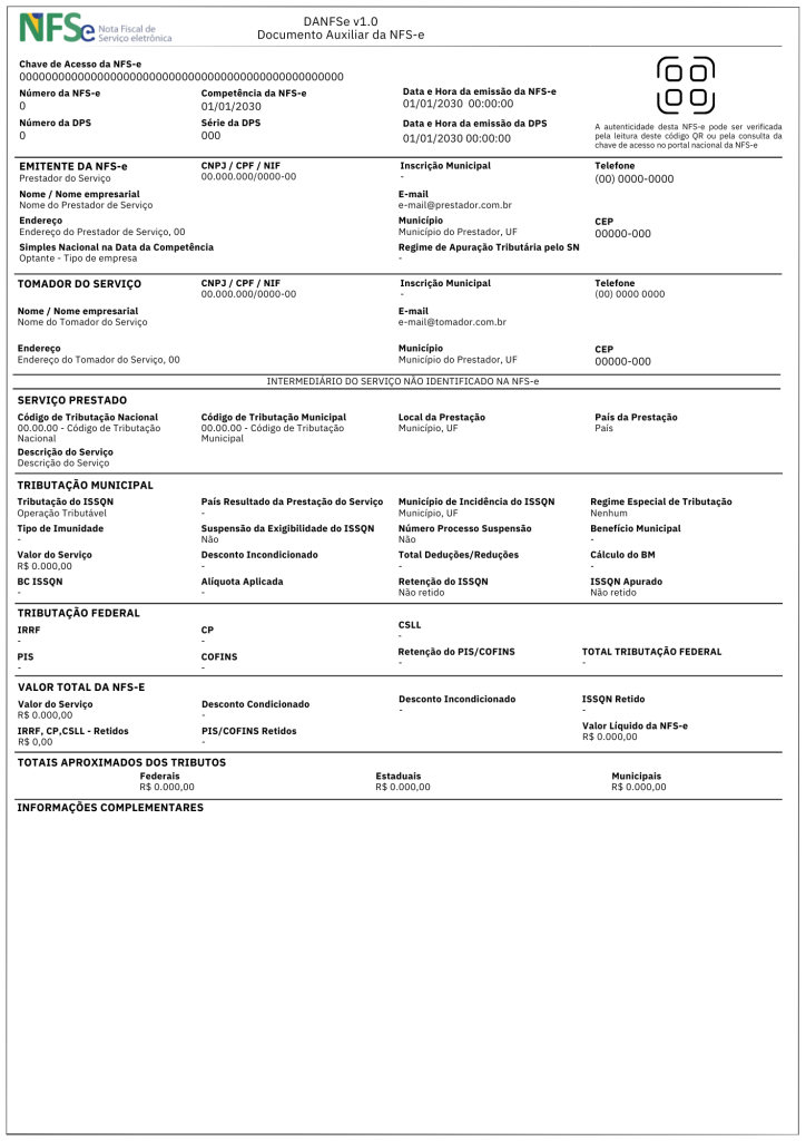 Nota Fiscal de Serviços Eletrônica NFS-e