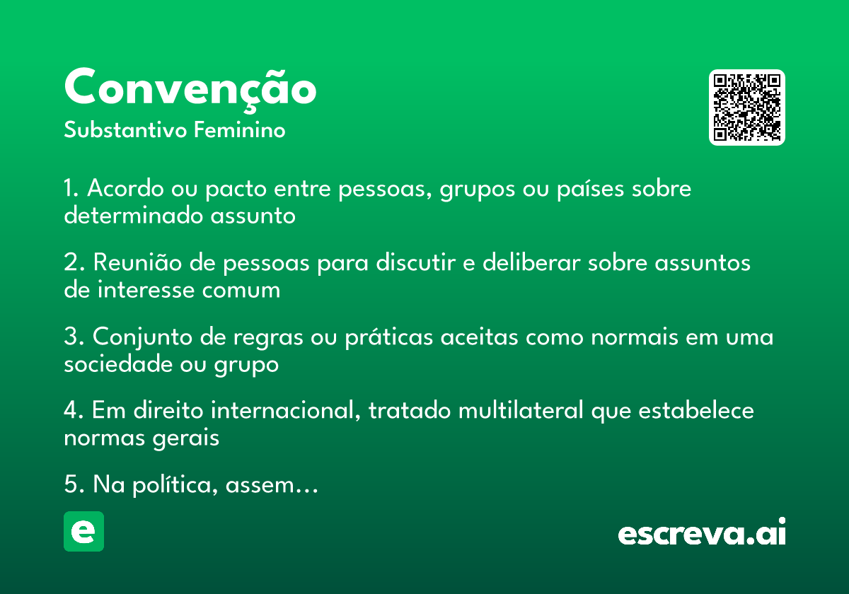 tipos de convenção que existem