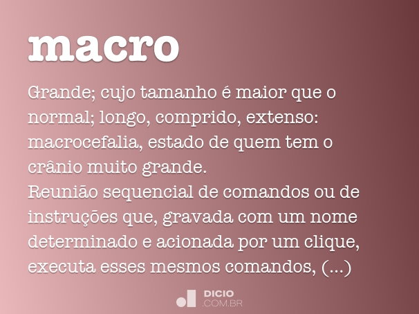 o que é macro no excel