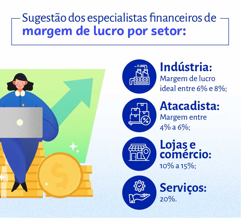 como calcular margem de lucro de um produto