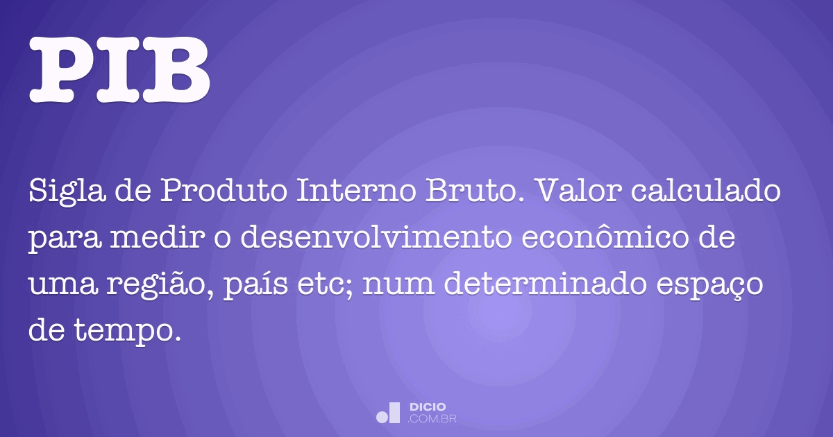 o que significa pib no brasil