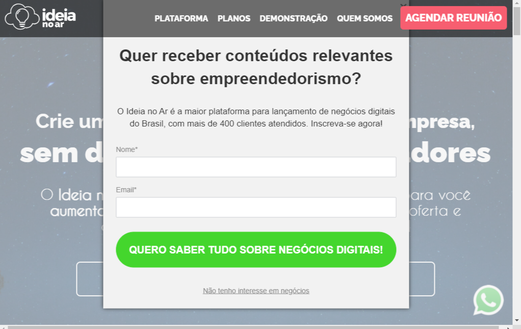 erros comuns ao usar pop up em sites