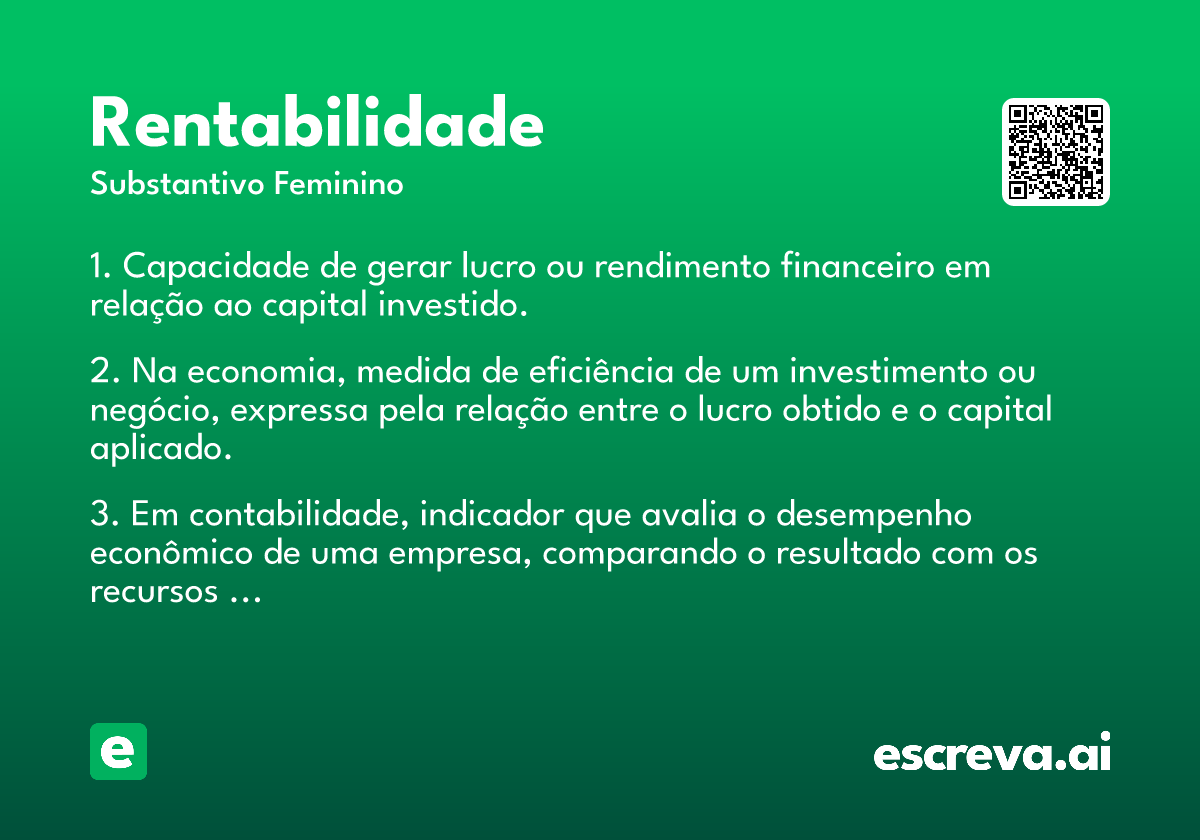 o que é rentabilidade