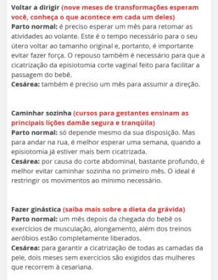 o que fazer durante o resguardo pós parto