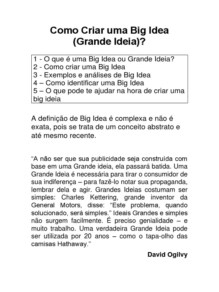 o que foi