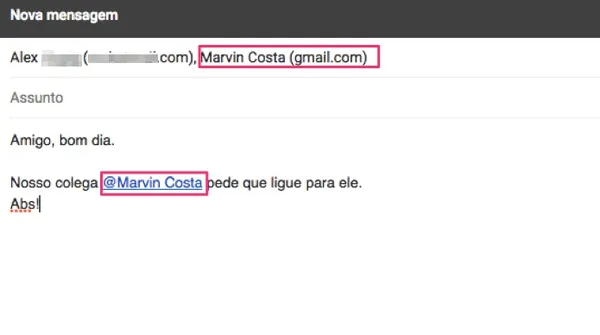 como usar abs em e-mail