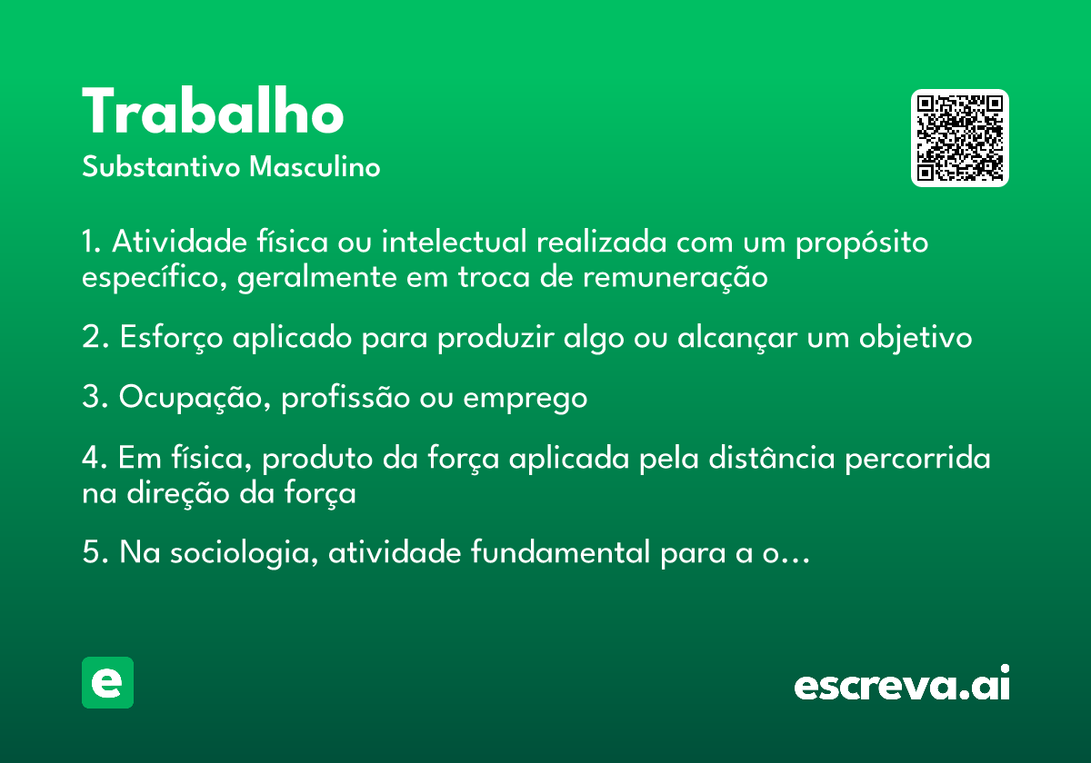 história e evolução do conceito de trabalho