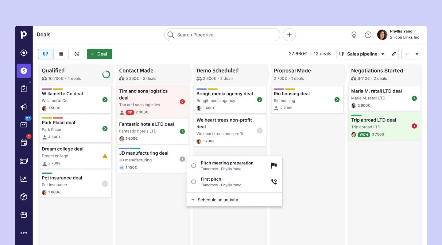 Plataforma de CRM corporativo