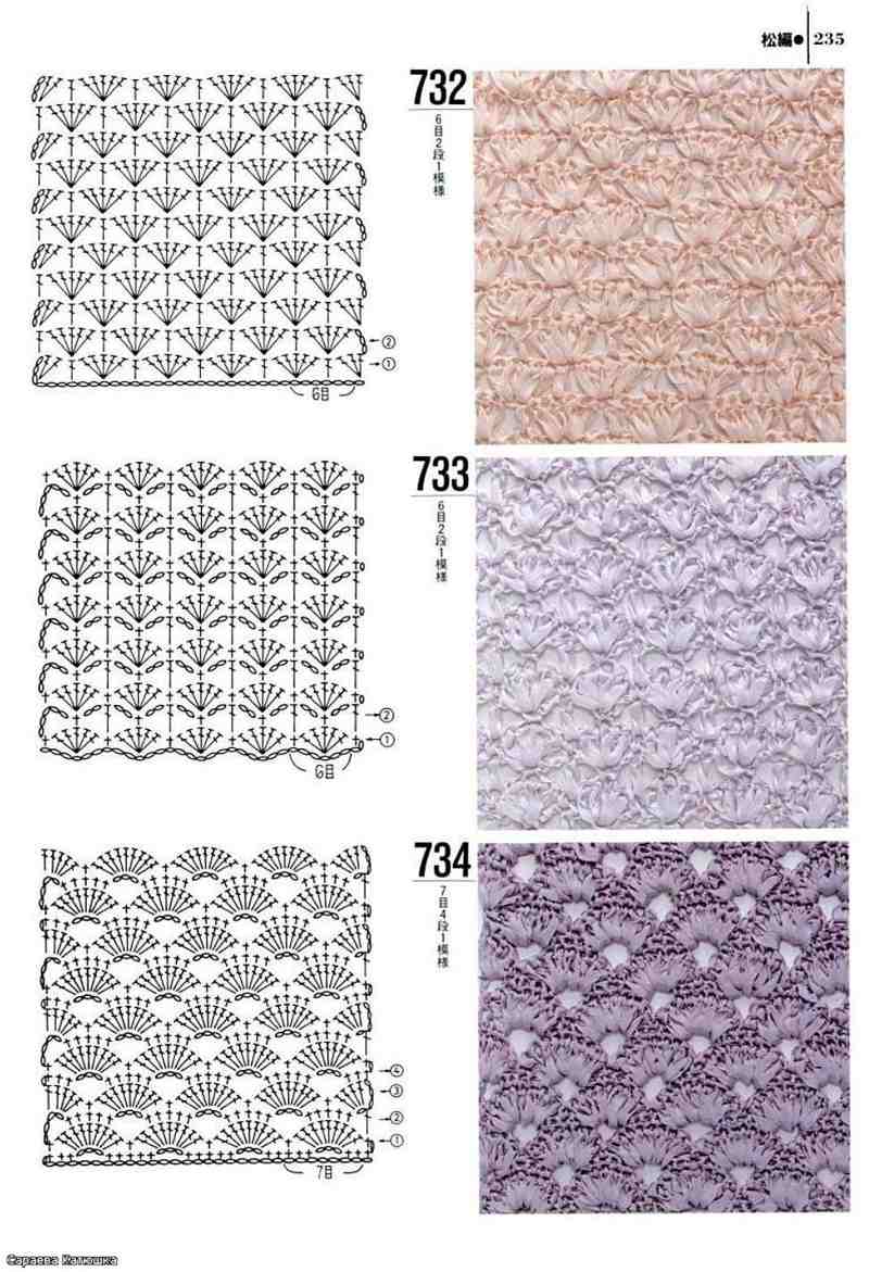 inspiração pontos de crochê diferentes para peças