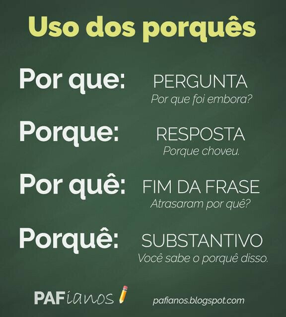 exemplos de por que separado em perguntas