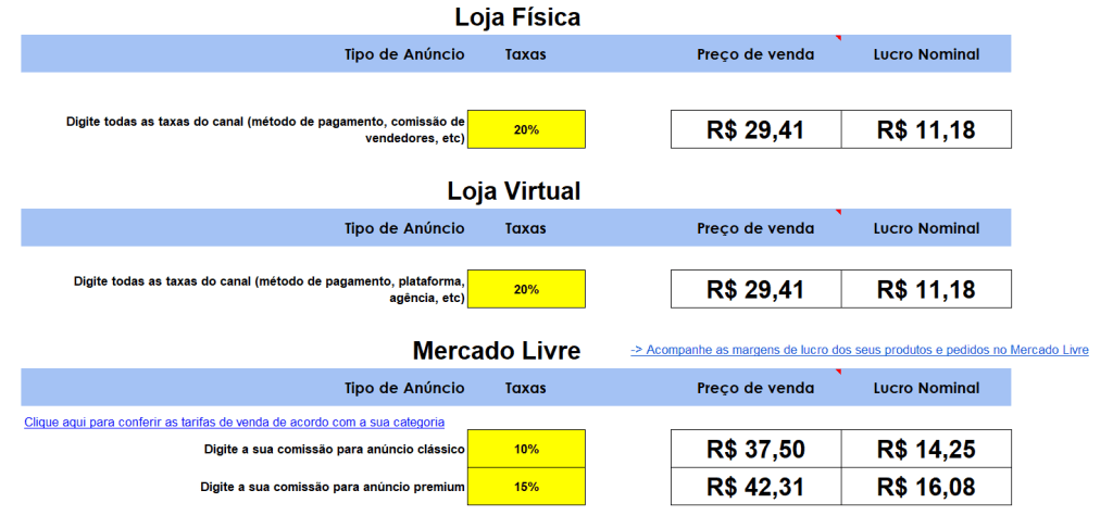 Ferramentas gratuitas para auxiliar na precificação de produtos no varejo