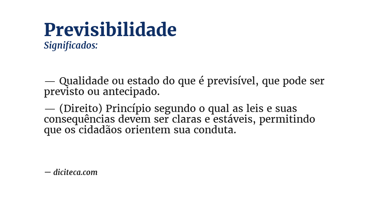 exemplos de previsibilidade no dia a dia