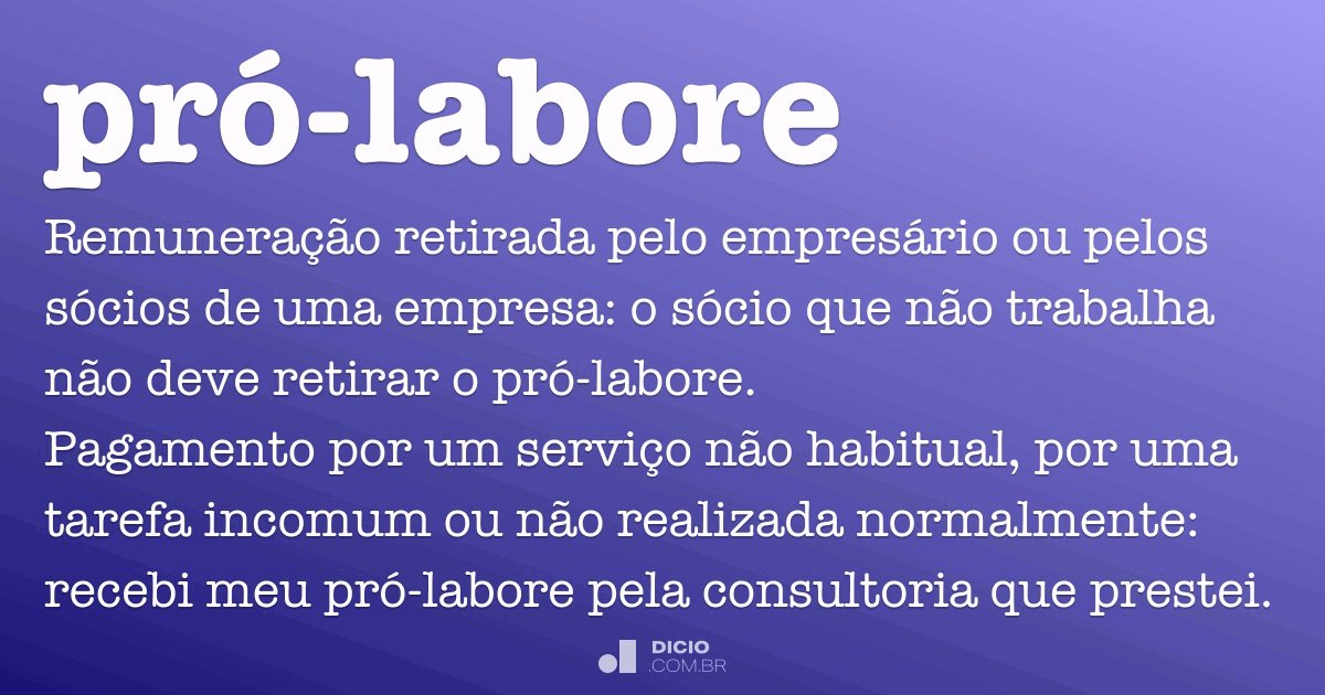 pró-labore o que é